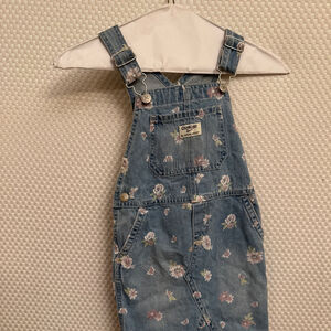 OshKosh B'Gosh Floral Denim Jumper 1990’s 5T